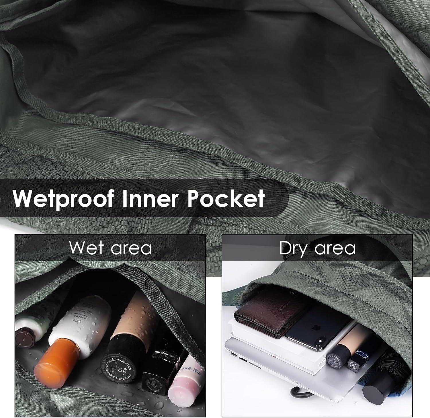 imageSukeen Drawstring Backpack Swim Bag Lightweight String Backpack for Beach Pickleball Swimming Pool Gym Workout Gear Sport