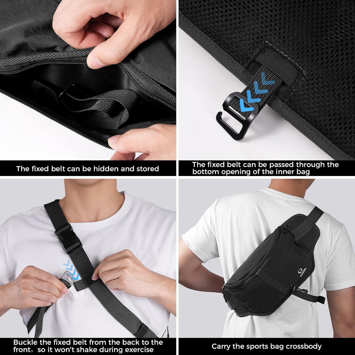 imageSukeen Hiking Waist Packs PortableWater Resistant Fanny Bag with Adjustable Strap For Outdoors Workout Traveling Cycling Dog Walking