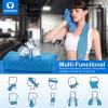 imageSukeen 4 Pack Cooling Towel 40quotx12quot Soft Breathable Chilly Microfiber Towel for Yoga Sport Running Gym Workout ampamp More ActivitiesBlueGreyGreenPink