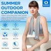 imageSukeen 4 Pack Cooling Towel 40quotx12quot Soft Breathable Chilly Microfiber Towel for Yoga Sport Running Gym Workout ampamp More ActivitiesBlueGreyRoyal BlueBlack