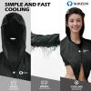 imageSukeen Cooling Hoodie Towel Instant Cooling Towels for Neck and Face Quick Drying Cooling Towels for Hot Weather WorkoutBlack