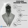 imageSukeen Cooling Hoodie Towel Instant Cooling Towels for Neck and Face Quick Drying Cooling Towels for Hot Weather WorkoutLight Gray