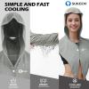 imageSukeen Cooling Hoodie Towel Instant Cooling Towels for Neck and Face Quick Drying Cooling Towels for Hot Weather WorkoutLight Gray