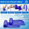 imageSukeen Cooling Towel40quotx12quot Sweat Towel Cold Towel for NeckampampHeadSoft Breathable Chilly Towel for Yoga Golf Gym Camping Running Workout ampamp More Activities6dark Blue6grey