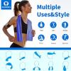 imageSukeen Cooling Towel40quotx12quot Sweat Towel Cold Towel for NeckampampHeadSoft Breathable Chilly Towel for Yoga Golf Gym Camping Running Workout ampamp More Activities6dark Blue6grey