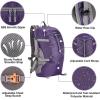 imageSukeen Hiking Backpack Packable Lightweight 30L Backpack Wear Resistant Daypack for Outdoor Travel Camping CyclingDark Purple