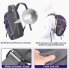 imageSukeen Hiking Backpack Packable Lightweight 30L Backpack Wear Resistant Daypack for Outdoor Travel Camping CyclingDark Purple