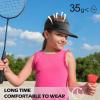 imageSukeen Kids Sun Visor Hats for Girls BoysLightweight Sports Hat UPF50 Sun Hat Cooling Headwear Visor for Running OutdoorsBlack