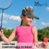 imageSukeen Kids Sun Visor Hats for Girls BoysLightweight Sports Hat UPF50 Sun Hat Cooling Headwear Visor for Running OutdoorsGrey Black