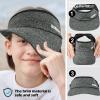 imageSukeen Kids Sun Visor Hats for Girls BoysLightweight Sports Hat UPF50 Sun Hat Cooling Headwear Visor for Running OutdoorsGrey Black