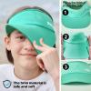 imageSukeen Kids Sun Visor Hats for Girls BoysLightweight Sports Hat UPF50 Sun Hat Cooling Headwear Visor for Running OutdoorsLake Blue
