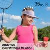 imageSukeen Kids Sun Visor Hats for Girls BoysLightweight Sports Hat UPF50 Sun Hat Cooling Headwear Visor for Running OutdoorsLight Purple