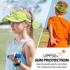 imageSukeen Kids Sun Visor Hats for Girls BoysLightweight Sports Hat UPF50 Sun Hat Cooling Headwear Visor for Running OutdoorsYellow