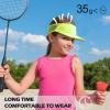 imageSukeen Kids Sun Visor Hats for Girls BoysLightweight Sports Hat UPF50 Sun Hat Cooling Headwear Visor for Running OutdoorsYellow