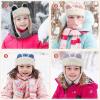 imageSukeen Kids Trapper Hat for Girls Boy Windproof Kids Warm Hat FurLined Earflap Hat with Mask for Cold Snow WeatherBlack