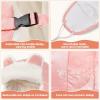 imageSukeen Kids Trapper Hat for Girls Boy Windproof Kids Warm Hat FurLined Earflap Hat with Mask for Cold Snow WeatherPink