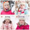 imageSukeen Kids Trapper Hat for Girls Boy Windproof Kids Warm Hat FurLined Earflap Hat with Mask for Cold Snow WeatherSilver
