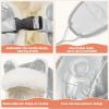 imageSukeen Kids Trapper Hat for Girls Boy Windproof Kids Warm Hat FurLined Earflap Hat with Mask for Cold Snow WeatherSilver