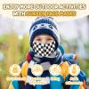 imageSukeen Kids Winter Balaclava Ski Mask for Girls Boys Breathable Face Mask Warmer Face Cover with Neck Gaiters for OutdoorBlack