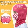 imageSukeen Kids Winter Balaclava Ski Mask for Girls Boys Breathable Face Mask Warmer Face Cover with Neck Gaiters for OutdoorRose Red