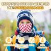 imageSukeen Kids Winter Balaclava Ski Mask for Girls Boys Breathable Face Mask Warmer Face Cover with Neck Gaiters for OutdoorRose Red