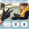 imageSukeen Kids Winter Gloves Soft Warm Touchscreen AntiSlip Gloves for Kids Boys Girls Cycling Running Sports OutdoorBlack