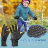 imageSukeen Kids Winter Gloves Soft Warm Touchscreen AntiSlip Gloves for Kids Boys Girls Cycling Running Sports OutdoorBlack