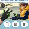 imageSukeen Kids Winter Gloves Soft Warm Touchscreen AntiSlip Gloves for Kids Boys Girls Cycling Running Sports OutdoorGreen