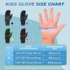 imageSukeen Kids Winter Gloves Soft Warm Touchscreen AntiSlip Gloves for Kids Boys Girls Cycling Running Sports OutdoorRose Red