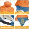 imageSukeen Kids Winter Hat Scarf Set for Girls Boys Antistatic kids Warm Hat Antipilling Earflap Hat for Cold WeatherOrangeblue