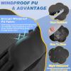 imageSukeen Kids Winter Warm Gloves for Boys Girls Windproof PU Cold Weather Gloves Aged 414 AntiSlip Gloves for Cycling OutdoorBlack
