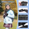 imageSukeen Kids Winter Warm Gloves for Boys Girls Windproof PU Cold Weather Gloves Aged 414 AntiSlip Gloves for Cycling OutdoorRose