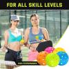 imageSukeen Outdoor Pickleball Balls with Mesh Bag 40 Holes Pickleball Balls Outdoor High Bounce Pickle Balls for All Style Pickleball PaddlesRose Red
