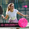 imageSukeen Outdoor Pickleball Balls with Mesh Bag 40 Holes Pickleball Balls Outdoor High Bounce Pickle Balls for All Style Pickleball PaddlesRose Red