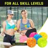 imageSukeen Outdoor Pickleball Balls with Mesh Bag 40 Holes Pickleball Balls Outdoor High Bounce Pickle Balls for All Style Pickleball PaddlesYellow