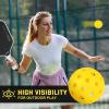 imageSukeen Outdoor Pickleball Balls with Mesh Bag 40 Holes Pickleball Balls Outdoor High Bounce Pickle Balls for All Style Pickleball PaddlesYellow
