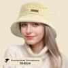 imageSukeen Oversized Winter Bucket Hat for Big Heads Large Faux Fur Bucket Hat Fluffy Warm Hat Trendy Fisherman Cap for Daily Beige