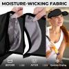 imageSukeen Sport Performance Visor hat for Women MenLightweight Sun Hats Packable Empty Top Cap for Sun Protection and OutdoorBlack