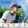 imageSukeen Sport Performance Visor hat for Women MenLightweight Sun Hats Packable Empty Top Cap for Sun Protection and OutdoorDark Grey