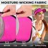 imageSukeen Sport Performance Visor hat for Women MenLightweight Sun Hats Packable Empty Top Cap for Sun Protection and OutdoorRose Red