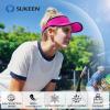 imageSukeen Sport Performance Visor hat for Women MenLightweight Sun Hats Packable Empty Top Cap for Sun Protection and OutdoorRose Red