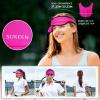 imageSukeen Sport Performance Visor hat for Women MenLightweight Sun Hats Packable Empty Top Cap for Sun Protection and OutdoorRose Red