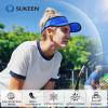 imageSukeen Sport Performance Visor hat for Women MenLightweight Sun Hats Packable Empty Top Cap for Sun Protection and OutdoorRoyal Blue