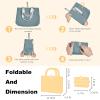 imageSukeen Tote Bag for Women Foldable Tote Bag with Zipper Daily Shoulder Bags for Travel Work Gym