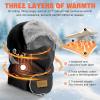 imageSukeen Trapper Hats Windproof Winter Hat Water Repellent Warm Hat Lightweight Earflap Hat with Mask for Cold Snow WeatherBlack