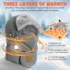 imageSukeen Trapper Hats Windproof Winter Hat Water Repellent Warm Hat Lightweight Earflap Hat with Mask for Cold Snow WeatherGrey