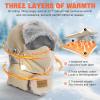 imageSukeen Trapper Hats Windproof Winter Hat Water Repellent Warm Hat Lightweight Earflap Hat with Mask for Cold Snow WeatherKhaki