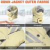 imageSukeen Trapper Hats Windproof Winter Hat Water Repellent Warm Hat Lightweight Earflap Hat with Mask for Cold Snow WeatherLight Yellow