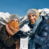 imageSukeen Trapper Hats Windproof Winter Hat Water Repellent Warm Hat Lightweight Earflap Hat with Mask for Cold Snow WeatherOrange