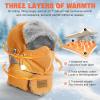 imageSukeen Trapper Hats Windproof Winter Hat Water Repellent Warm Hat Lightweight Earflap Hat with Mask for Cold Snow WeatherOrange